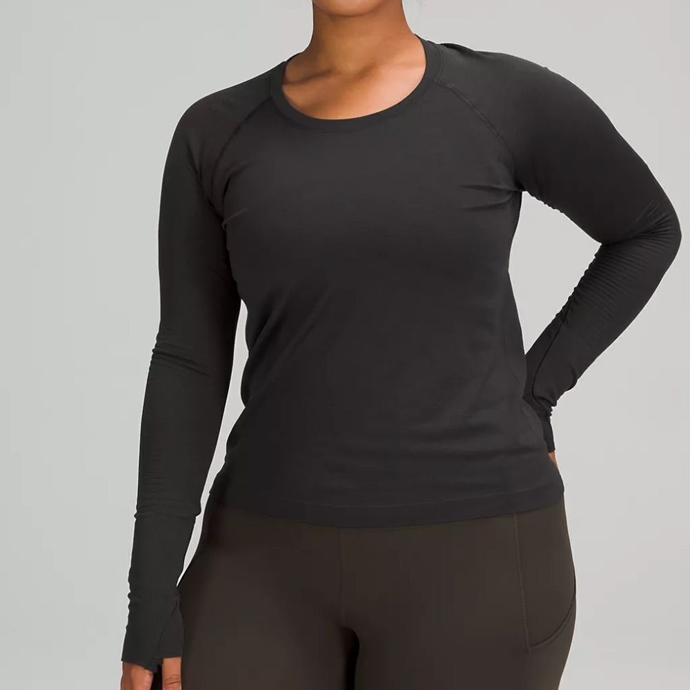 Lululemon Swiftly Tech Long Sleeve Shirt 2.0 Black Size 12 New With‎ Tags